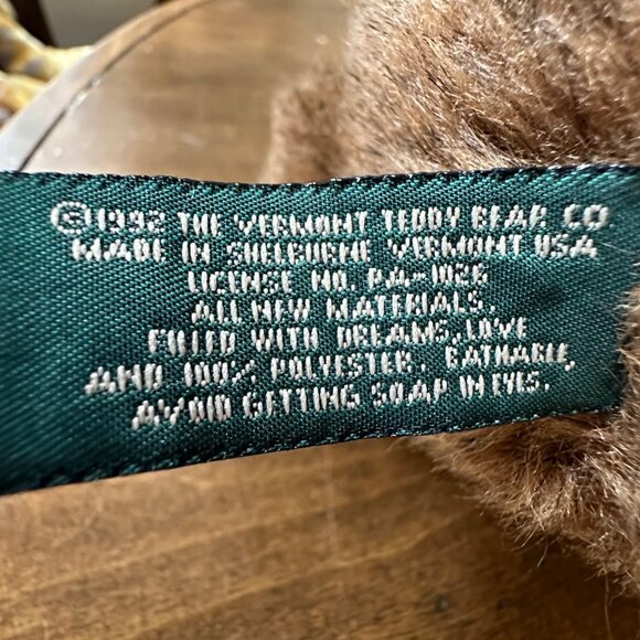 Vintage Vermont Teddy Bear Co. Plush Brown Bear Poseable - Picture 3 of 7